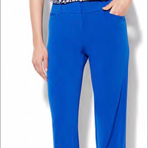 New York & Company Pants - New York and Company Blue Dress Pants Size 8 Tall